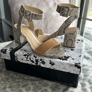 Chinese Laundry Nude Snake Skin Heels